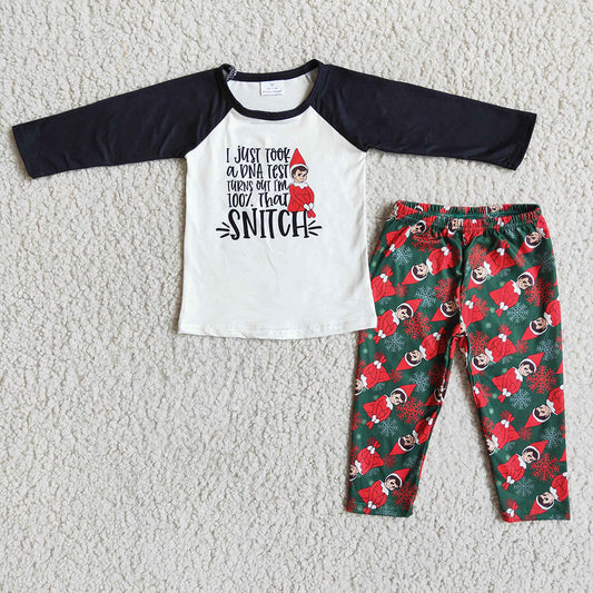 Christmas boys little baby shelf pajamas