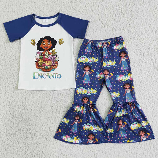 Baby girls magic cartoon bell pants clothing sets