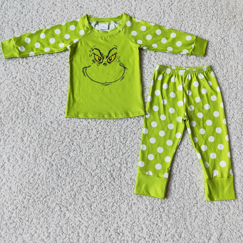 Grin girls polka dots new pajamas