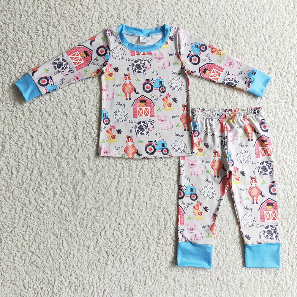 Baby Kids Farm House Pajamas clothes sets