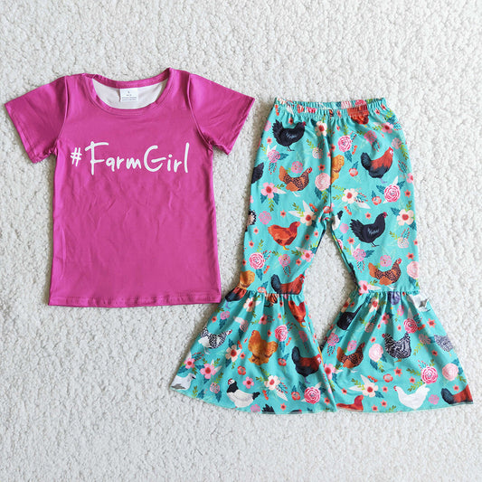 Farm Girls chicken bell pants sets