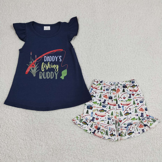 Baby Girls Summer Fishing Shorts Sets