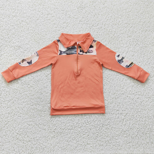 Baby kids fishing Long Sleeve pullover shirts