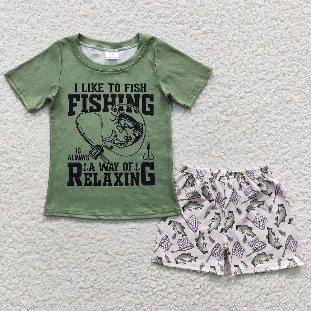 Baby Boys Fishing Summer Shorts Sets