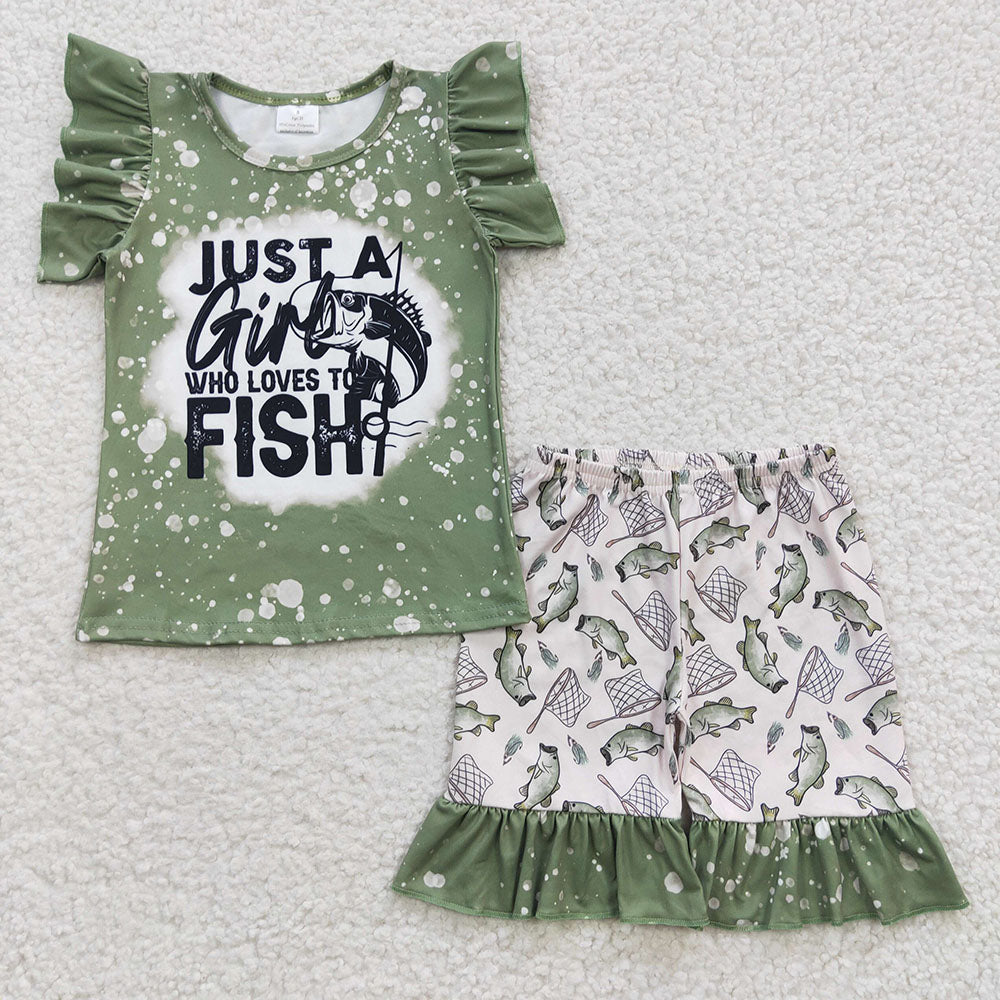 Baby Girls Fishing Summer Shorts Sets