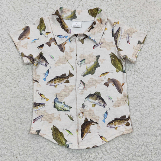 Baby Boys Fishing Short Sleeve T-shirts tops