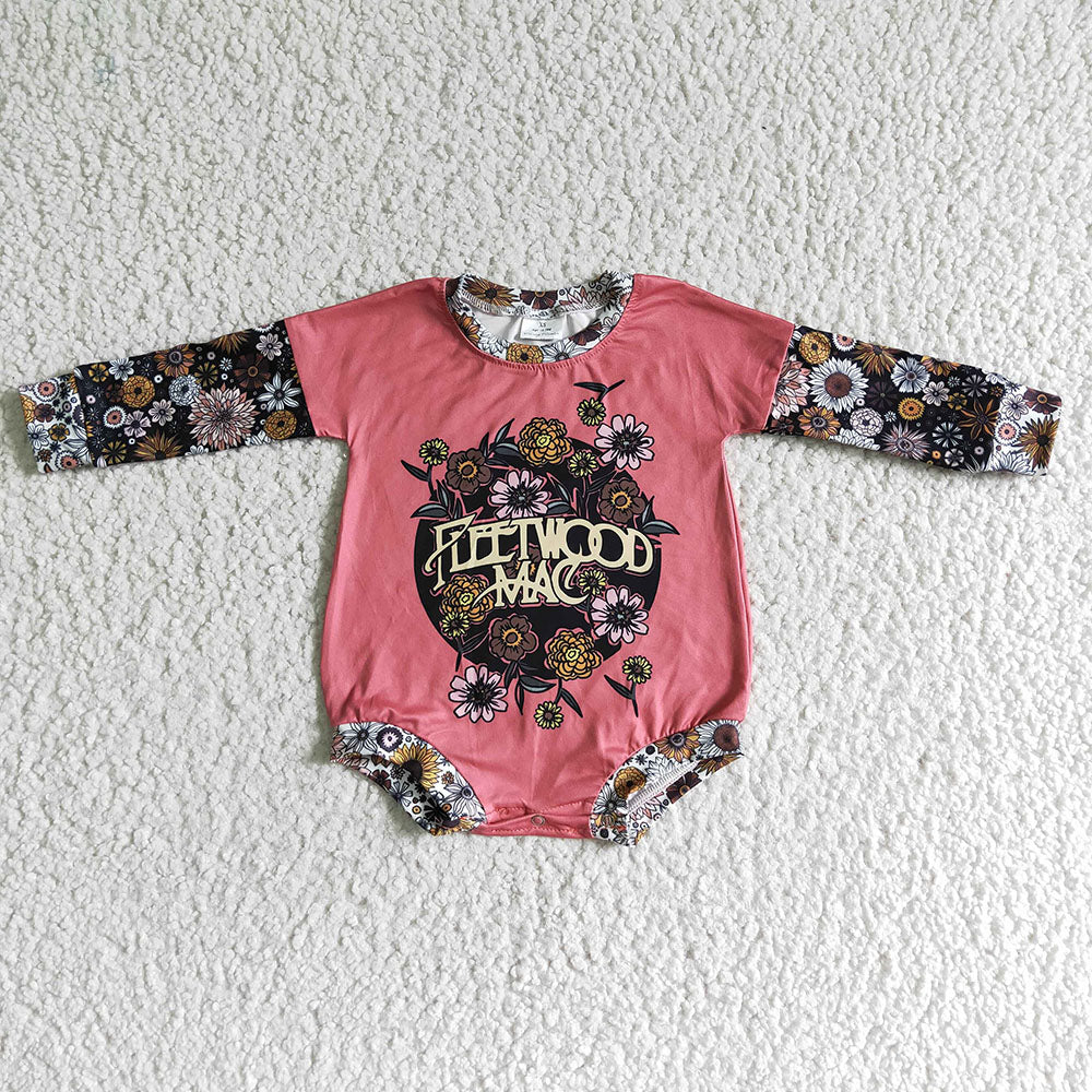 Baby girls western singer floral rompers