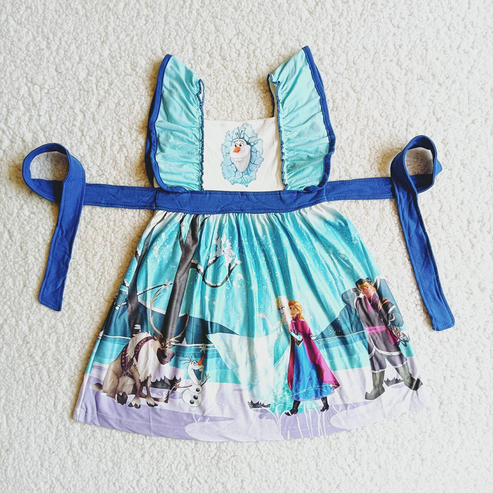 Lovely blue cartoon soft dress