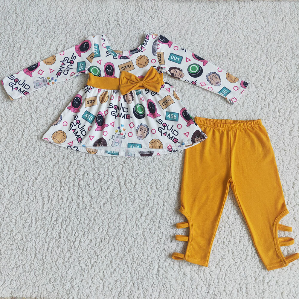 Game mustard cross legging sets