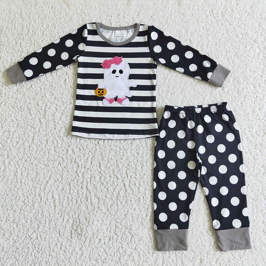 Baby girls halloween ghost pajamas fall clothes sets