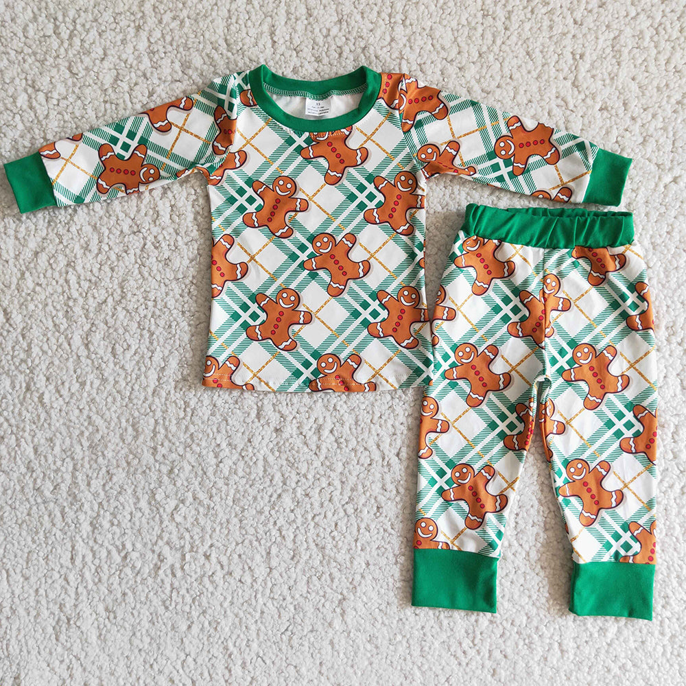 Baby Boys Gingerbread Plaid pajamas