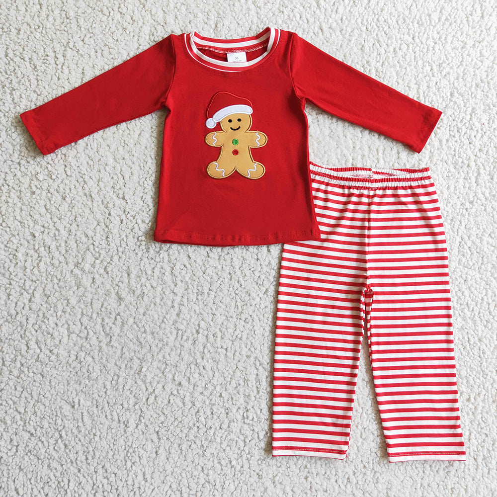 Baby boys Christmas gingerbread red pants sets