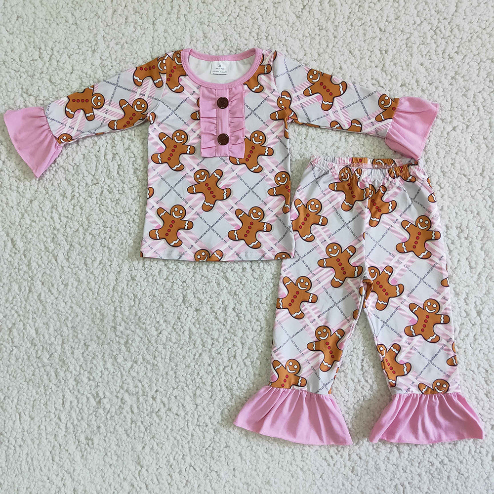 Baby Girls Gingerbread Pink Pajamas