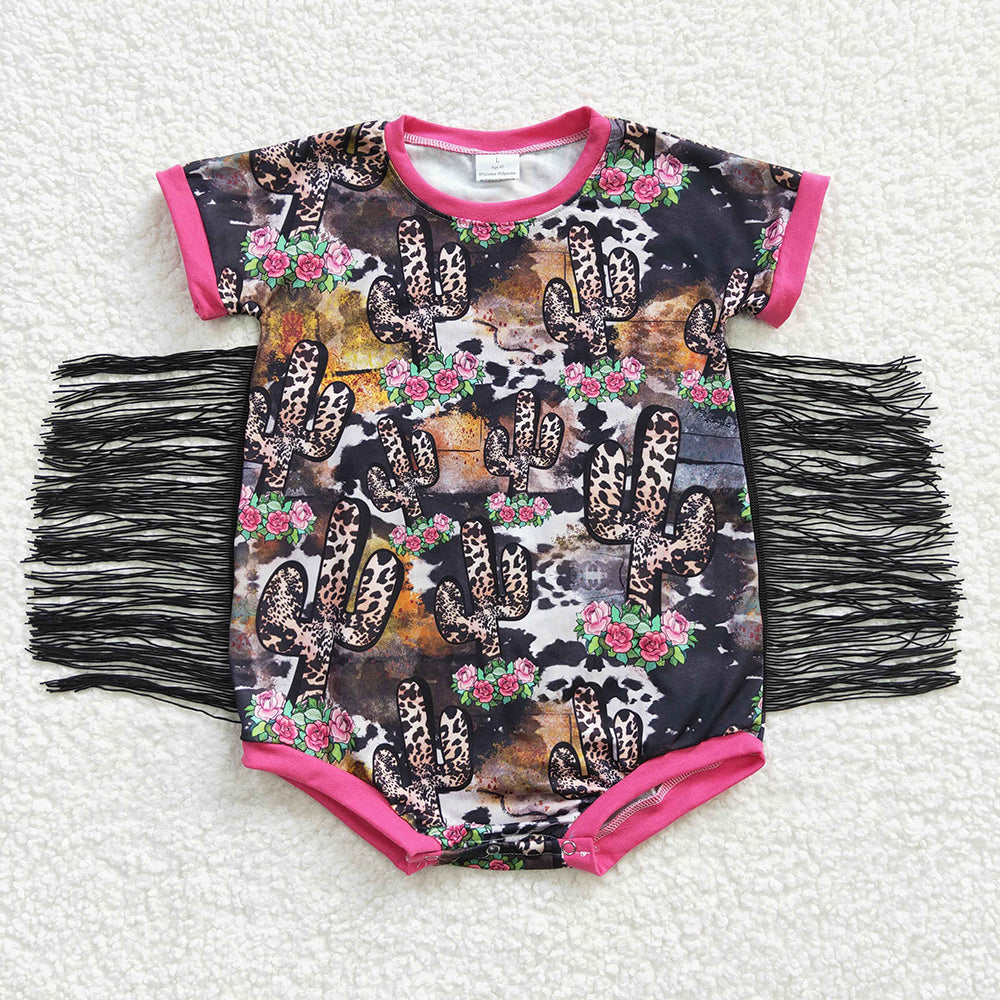 Baby Girls Tassel Cactus Rompers