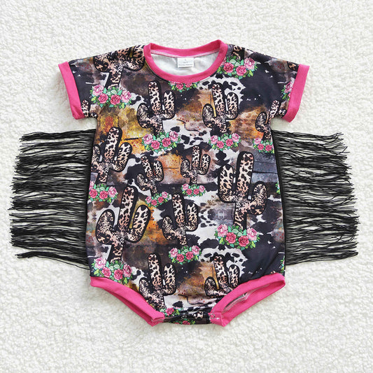 Baby Girls Tassel Cactus Rompers