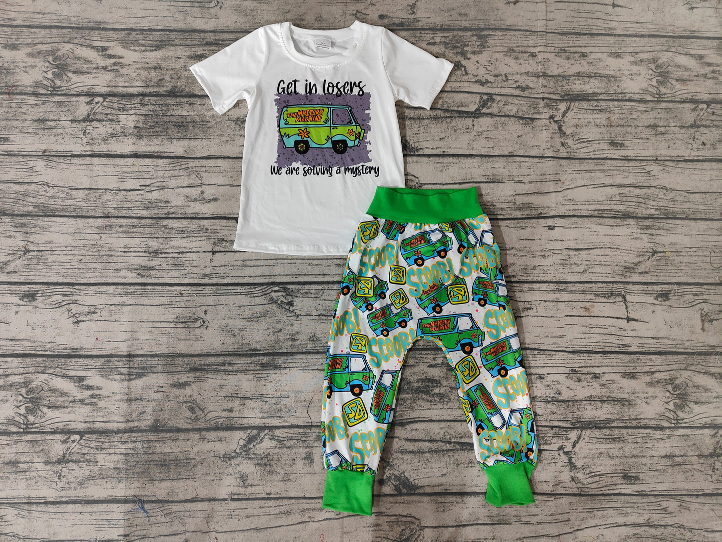 Baby boys cartoon tractor pants sets