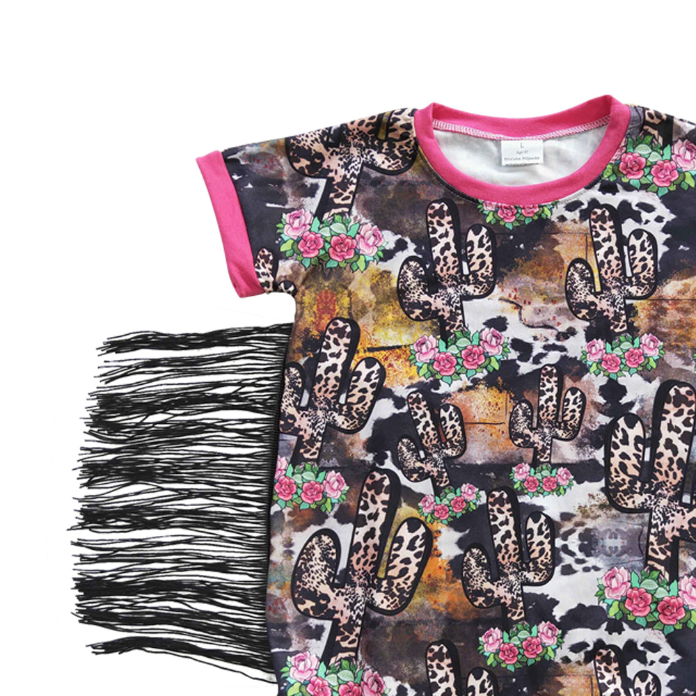 Baby Girls Tassel Cactus Rompers