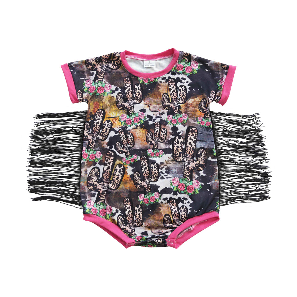 Baby Girls Tassel Cactus Rompers