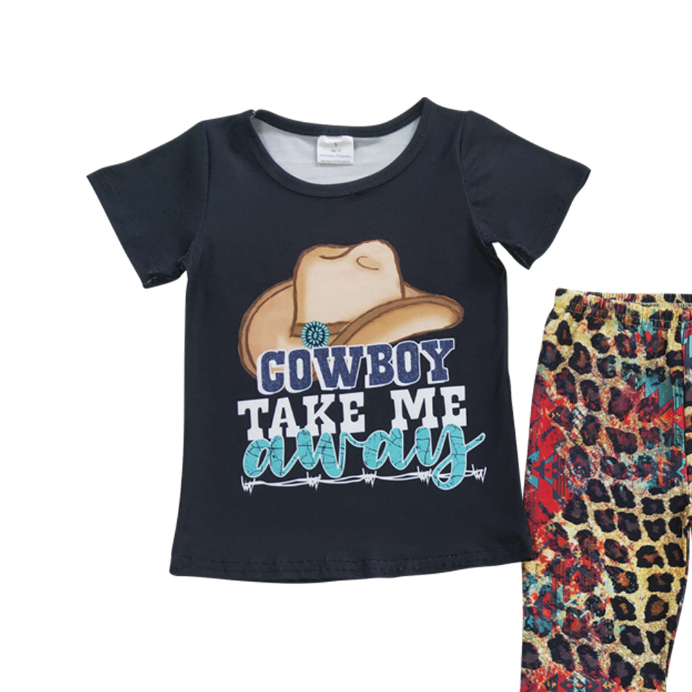 Baby Girls Western Cowboy Bell Pants Clothes Sets