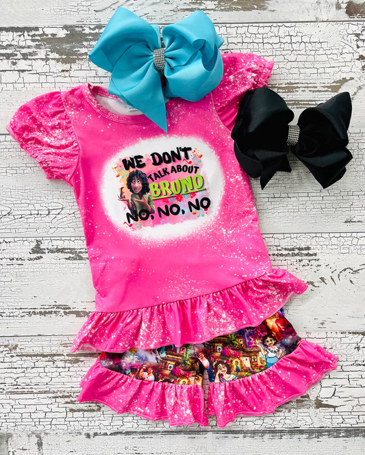 Baby girls cartoon movie pink summer shorts sets