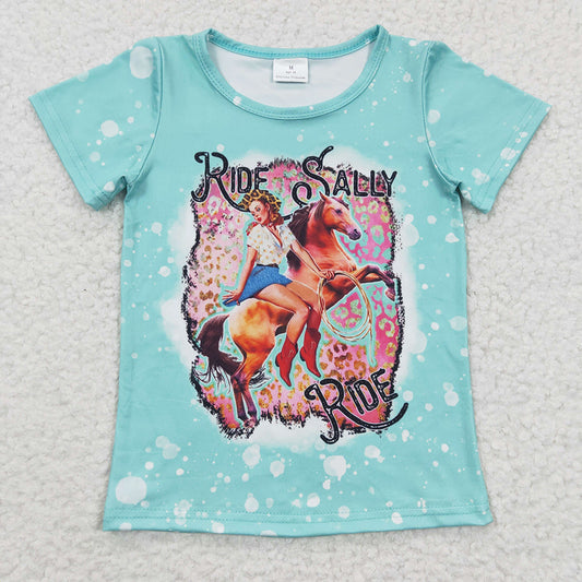 Baby Girls Western Riding Short Sleeve Tee Shirts