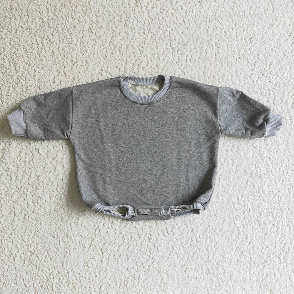 baby girls grey long sleeve romper sweaters