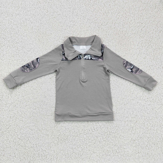 Baby Boys Dinosaur Grey pullovers Tops