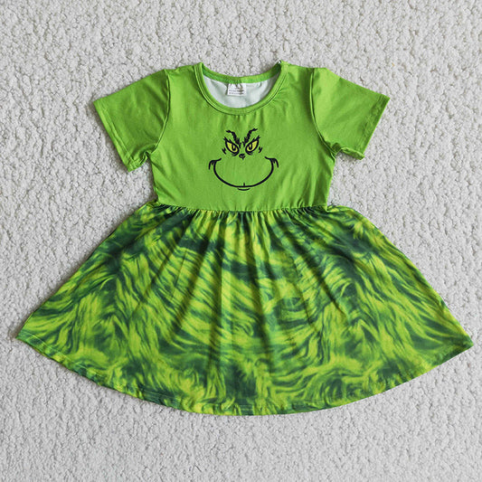 Girls green short sleeve dresses