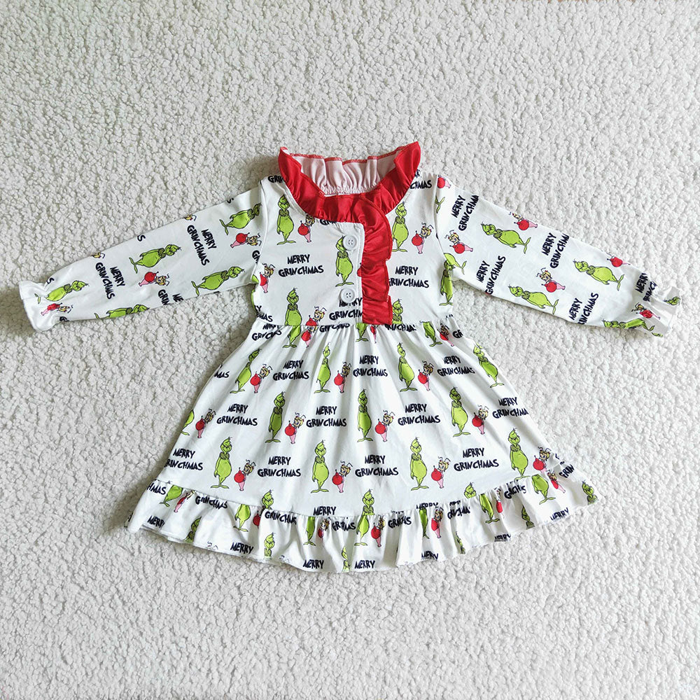 Baby girls Christmas cartoon gowns dresses