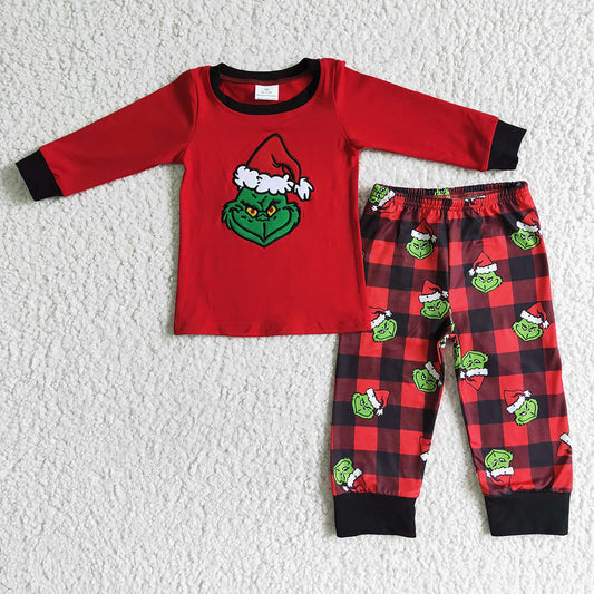 Children Kids cartoon Christmas legging pajamas sets