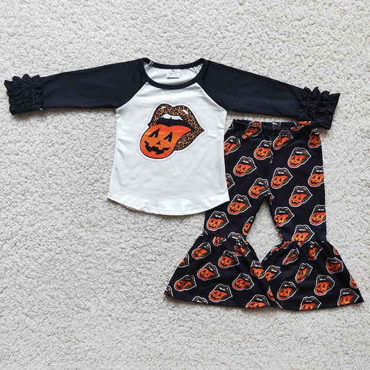 Halloween Mouth baby girls outfits sets