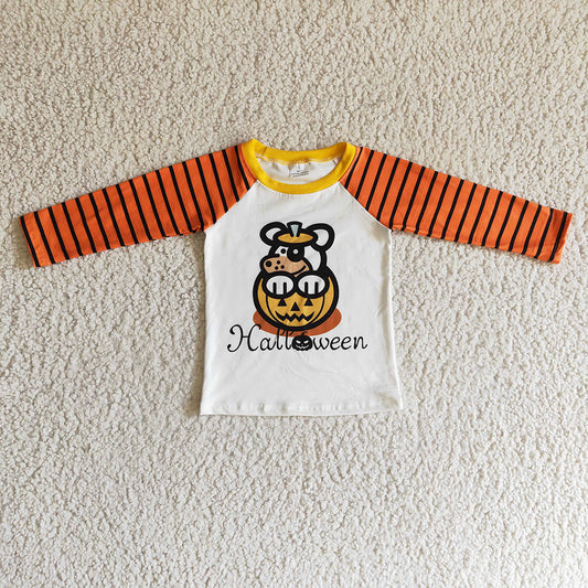 Baby boys Halloween pumpkin shirts