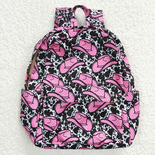 Baby Kids Children Western Hats Cow Prints Back Bags