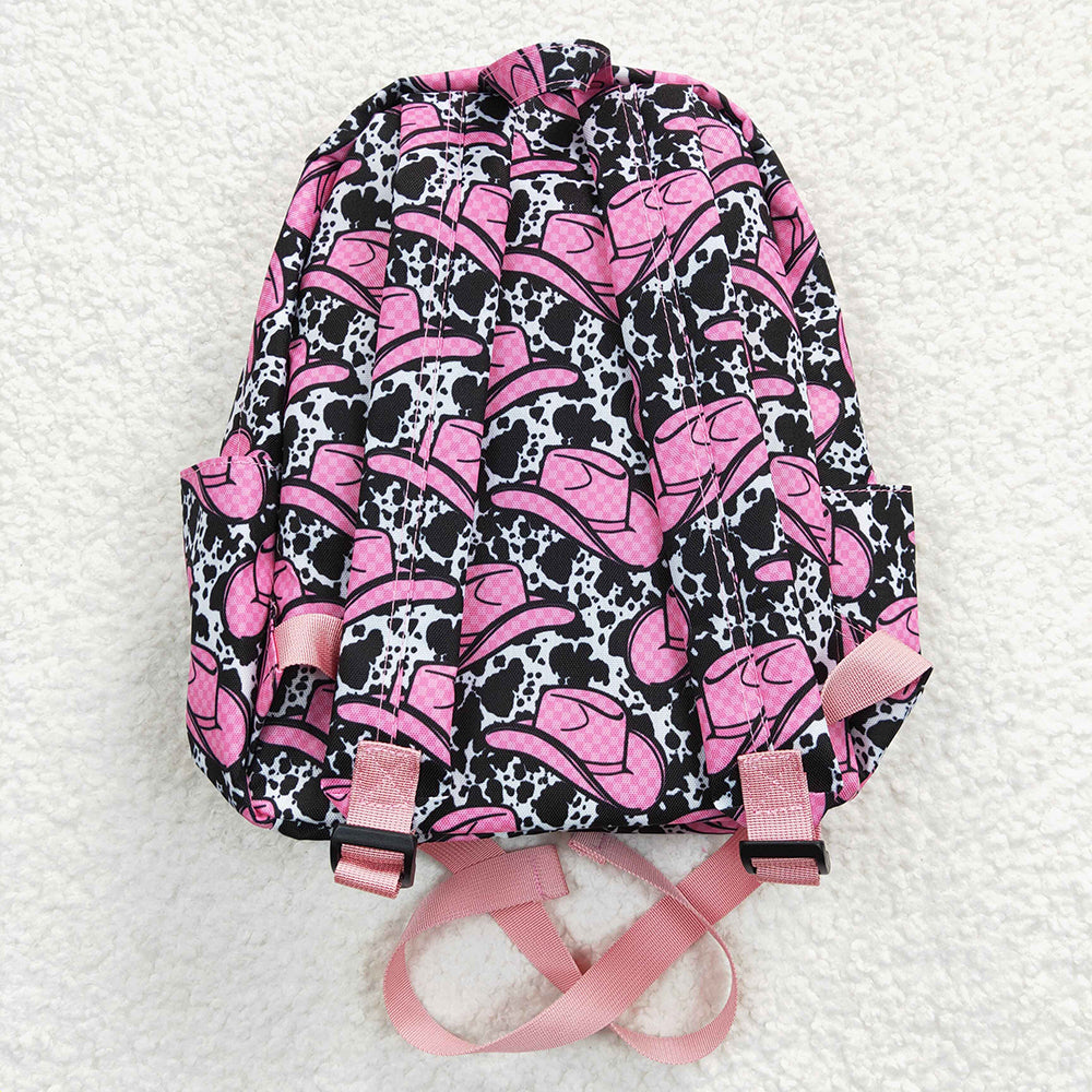 Baby Kids Children Western Hats Cow Prints Back Bags