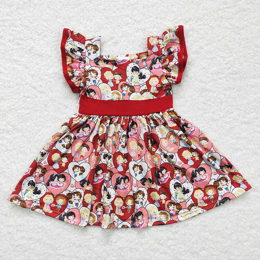 Valentines cartoon hearts dresses