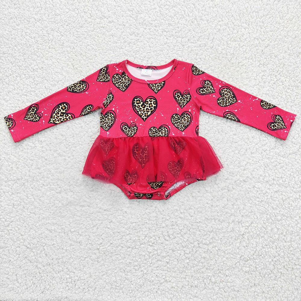 Baby Girls Heart Tutu rompers