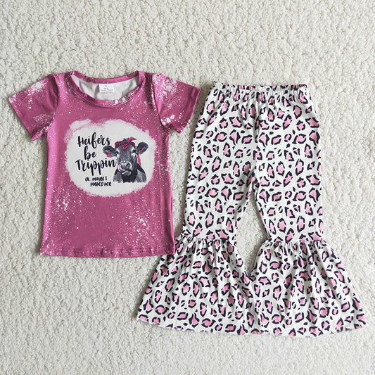 Heifer hotpink leopard set