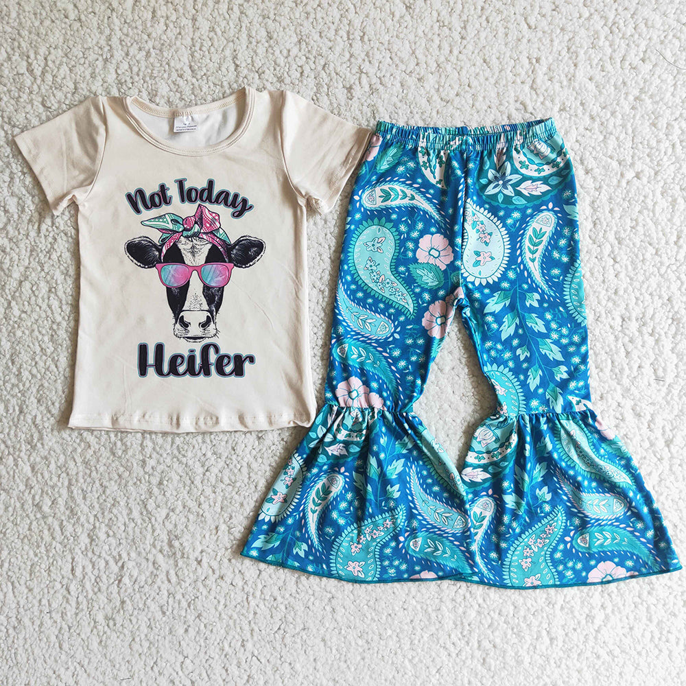 Heifer floral bell bottom pants sets