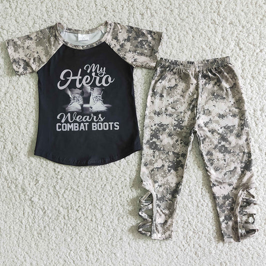 Girls Hero legging pants Camo sets