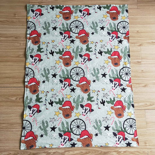 Baby Kids Cow Christmas blankets