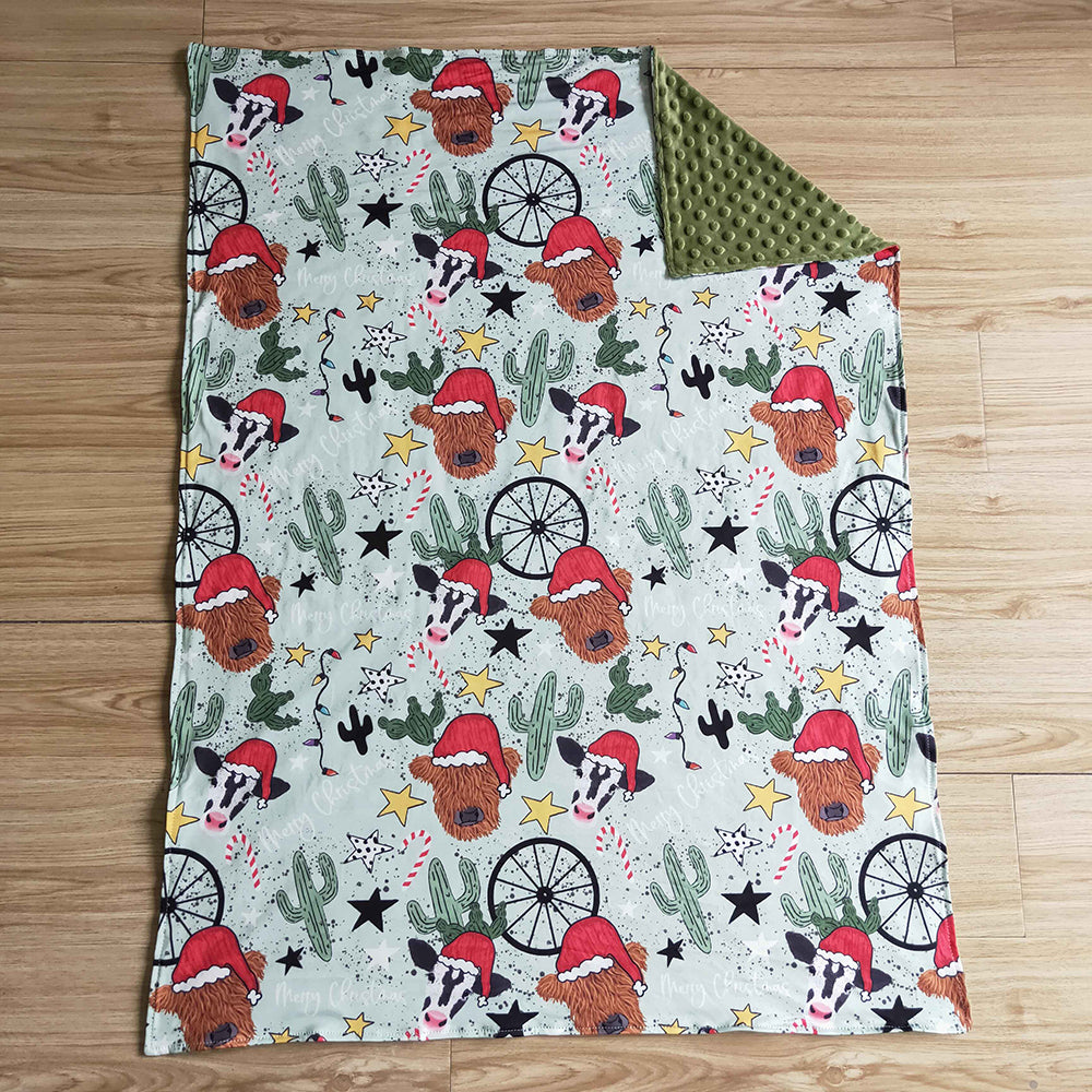 Baby Kids Cow Christmas blankets