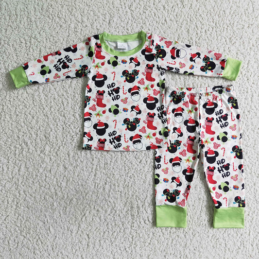 Christmas baby boys cartoon holiday pajamas