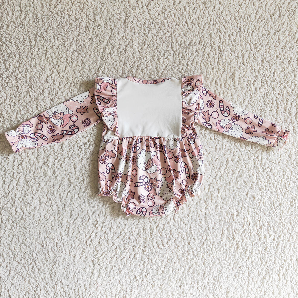 Baby girls Christmas pink rompers