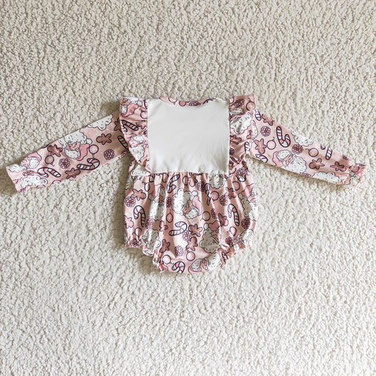 Baby girls Christmas pink rompers