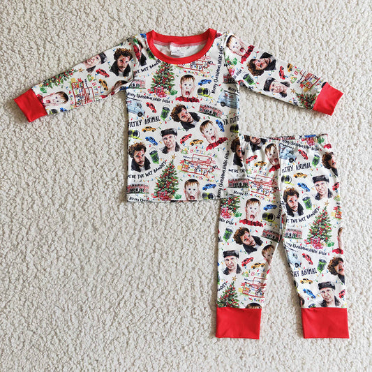 baby kids Christmas 2pcs long sleeve pajamas sets