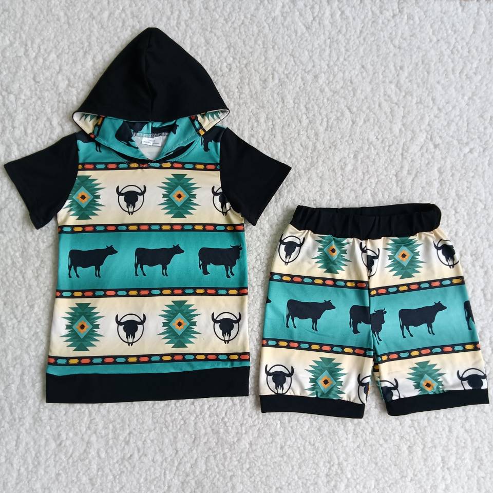 Baby boys western hoodie sets