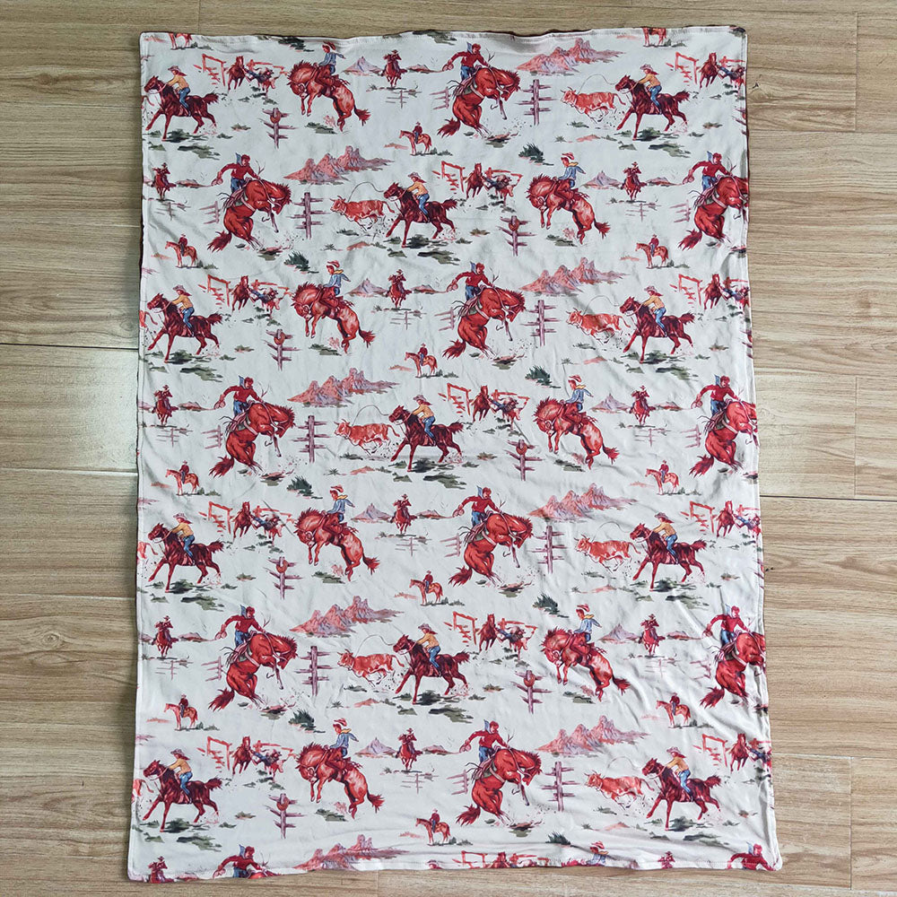 Baby boys horse western blankets