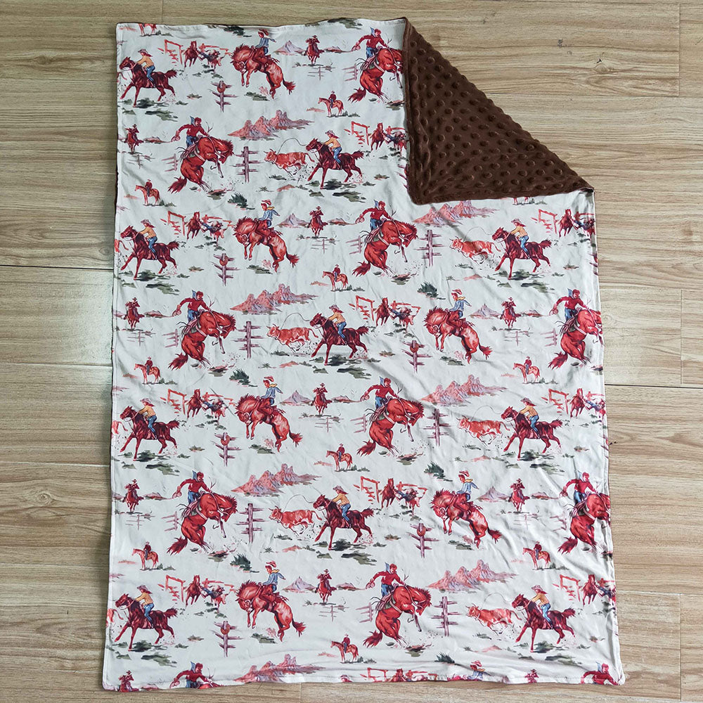 Baby boys horse western blankets