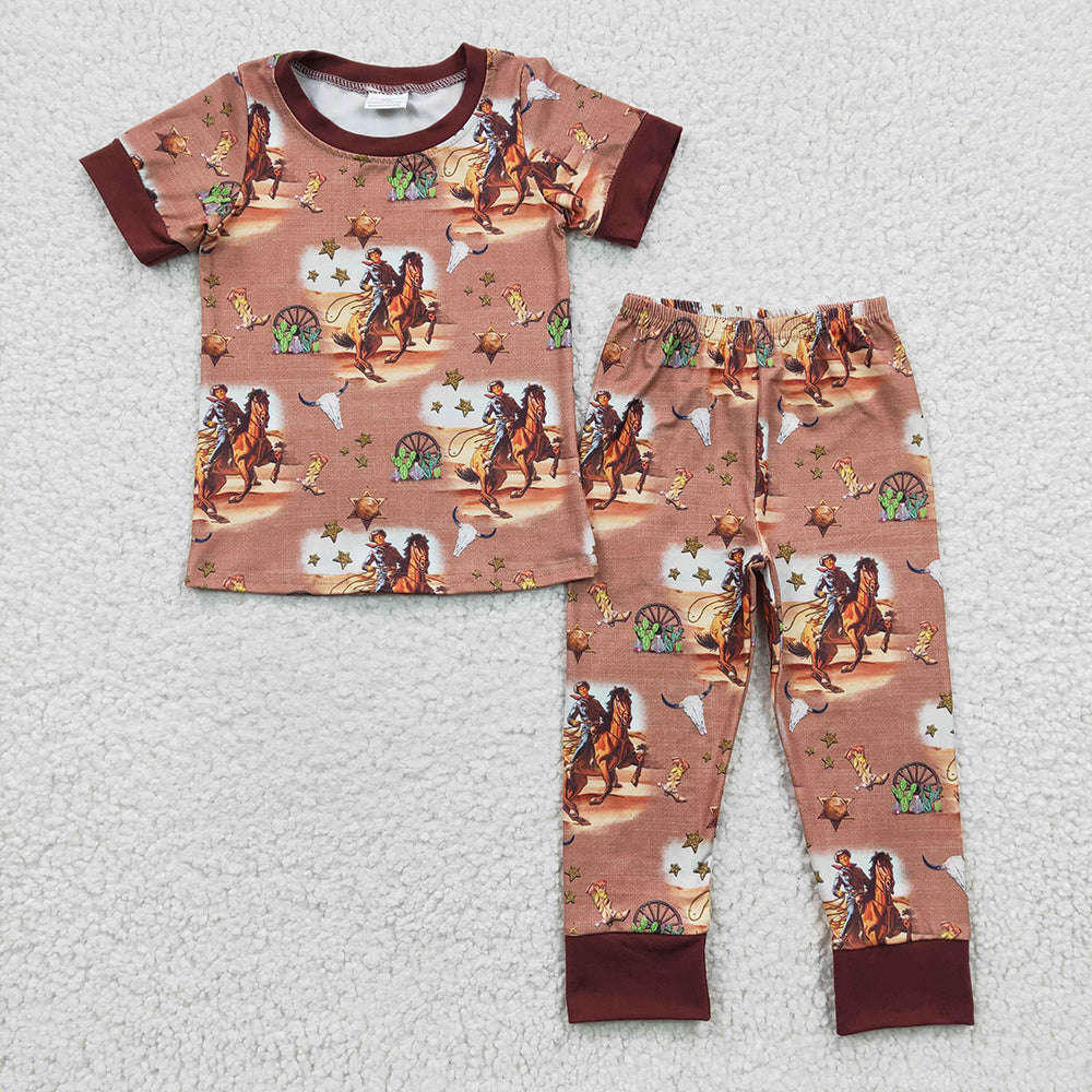 Baby Boys Wester Horse Sets Pajamas Sets