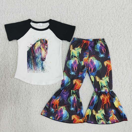 Horse tie dye bell set